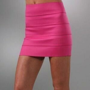 Pleasure Doing Business Pink Bandage Mini Skirt size small